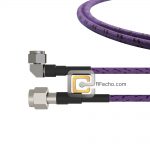Low Loss TNC Male to Right Angle N Male, 11 GHz, Composite LL335i Coax and RoHS