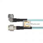 Low Loss TNC Male to Right Angle N Male, 11 GHz, LL335i Coax and RoHS