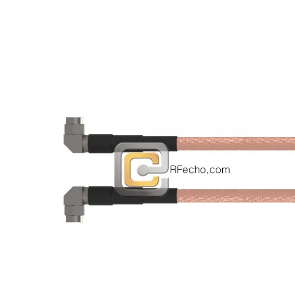 Right Angle SMA Male to Right Angle SMA Male RG-142 Coax and RoHS F061-321R0-321R0-125-N Right Angle SMA Male RG-142 RF Coaxial Cable RoHs
