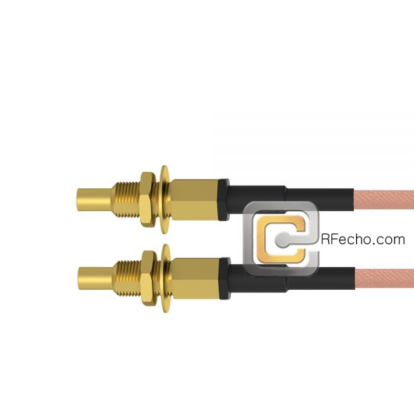 SSMC Jack Bulkhead to SSMC Jack Bulkhead RG178 Coax and RoHS F074-380S1-380S1-30-N SSMC Jack Bulkhead to SSMC Jack Bulkhead RG178 Coax and RoHS F074-380S1-380S1-30-N