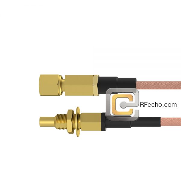 SSMC Jack Bulkhead to SSMC Plug RG178 Coax and RoHS F074-380S1-381S0-30-N SSMC Jack Bulkhead to SSMC Plug RG178 Coax and RoHS F074-380S1-381S0-30-N