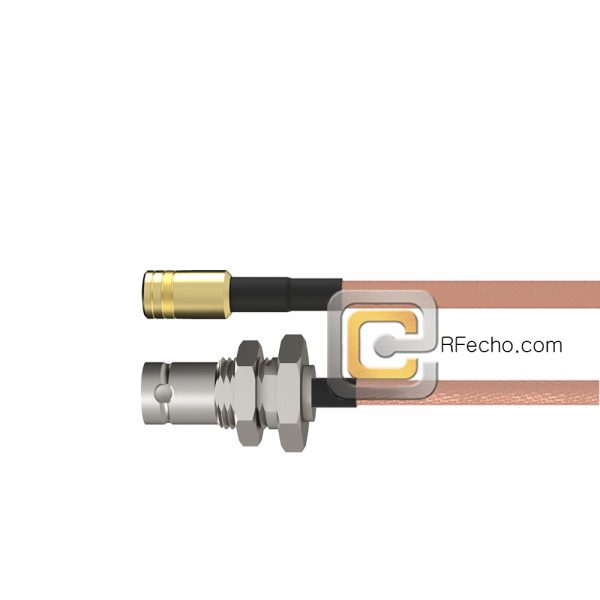 BNC Female Bulkhead to SMB Plug RG-316 Coax and RoHS F065-220S1-331S0-30-N BNC Female Bulkhead to SMB Plug RG-316 Coax and RoHS F065-220S1-331S0-30-N