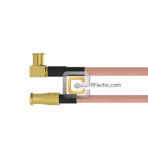 Right Angle MCX Plug to MCX Plug RG-316 Coax and RoHS F065-251R0-251S0-30-N Right Angle MCX Plug to MCX Plug RG-316 Coax and RoHS F065-251R0-251S0-30-N