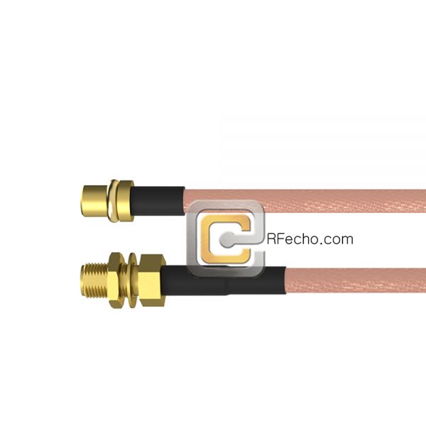 MMCX Plug to SMA Female Bulkhead RG-316 Coax and RoHS F065-271S0-320S1-30-N MMCX Plug to SMA Female Bulkhead RG-316 Coax and RoHS F065-271S0-320S1-30-N