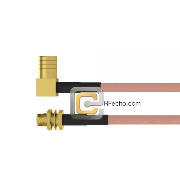 SMA Female Bulkhead to Right Angle Push On SMB Male RG-316 Coax and RoHS F065-320S1-331R0-30-N-01 SMA Female Bulkhead to Right Angle Push On SMB Male RG-316 Coax and RoHS F065-320S1-331R0-30-N-01