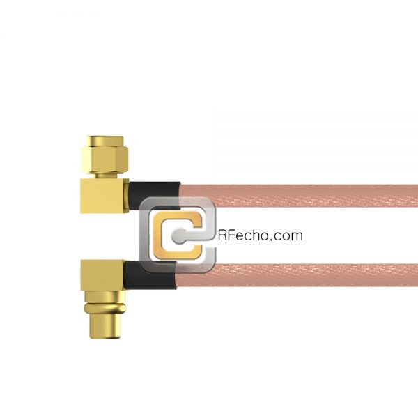 Right Angle SMC Plug to Right Angle MMCX Plug RG-316 Coax and RoHS F065-341R0-271R0-30-N Right Angle SMC Plug to Right Angle MMCX Plug RG-316 Coax and RoHS F065-341R0-271R0-30-N