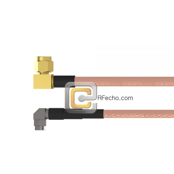Right Angle SMC Plug to Right Angle SMA Male RG-316 Coax and RoHS F065-341R0-321R0-30-N Right Angle SMC Plug to Right Angle SMA Male RG-316 Coax and RoHS F065-341R0-321R0-30-N