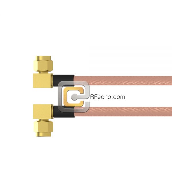 Right Angle SMC Plug to Right Angle SMC Plug RG-316 Coax and RoHS F065-341R0-341R0-30-N Right Angle SMC Plug to Right Angle SMC Plug RG-316 Coax and RoHS F065-341R0-341R0-30-N