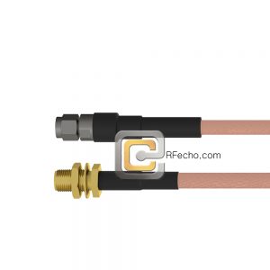 SMA Female Bulkhead to SMA Male RG-58 Coax and RoHS F070-320S1-321S0-50-N