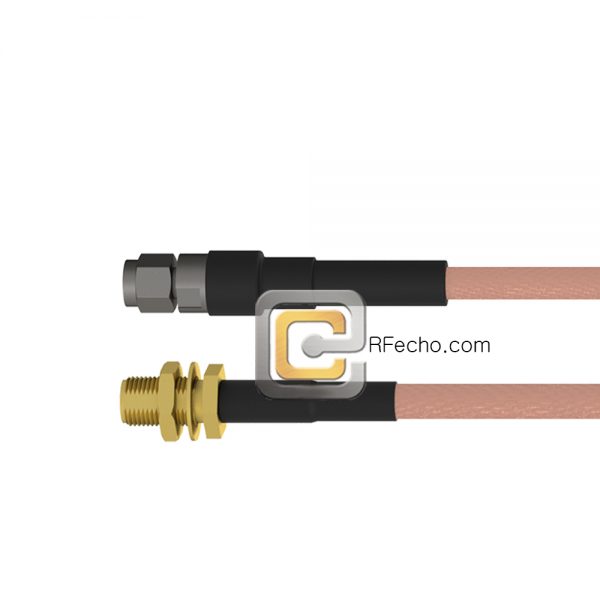 SMA Female Bulkhead to SMA Male RG-58 Coax and RoHS F070-320S1-321S0-50-N SMA Female Bulkhead to SMA Male RG-58 Coax and RoHS F070-320S1-321S0-50-N