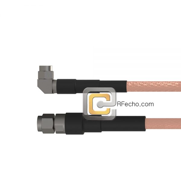 SMA Male to Right Angle SMA Male RG-58 Coax and RoHS F070-321S0-321R0-50-N SMA Male to Right Angle SMA Male RG-58 Coax and RoHS F070-321S0-321R0-50-N