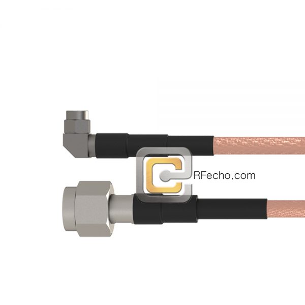 TNC Male to Right Angle SMA Male RG-58 Coax and RoHS F070-411S0-321R0-50-N TNC Male to Right Angle SMA Male RG-58 Coax and RoHS F070-411S0-321R0-50-N