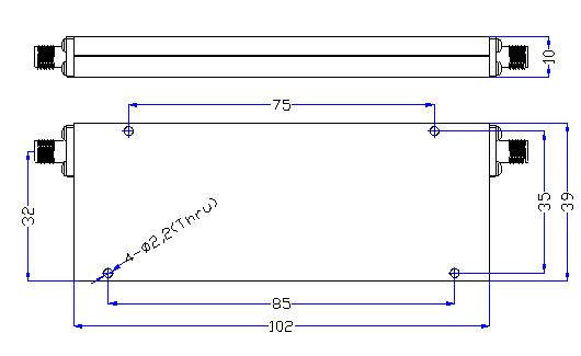 1.0 GHz to 6 GHz Rejection ≥60 dB @ DC - 0.86 GHz High Pass Cavity Filter 01