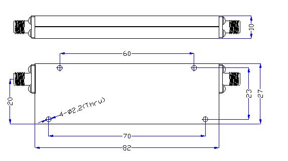 DC-1.0GHz, Rejection: ≥70dB @ 1.3~4.2GHz, Low Pass Cavity Filter OLP-1000 01