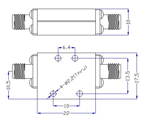 DC-13GHz, Rejection: 50dB @ 14.1~21GHz, Low Pass Cavity Filter OLP-13000 01