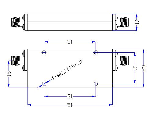 DC-2.85GHz, Rejection: ≥60dB @ 3.17~8.5GHz, Low Pass Cavity Filter OLP-2750 01