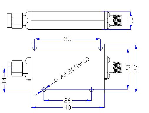 DC-4.5GHz, Rejection ≥50dB @ 5.22~11MHz, Low Pass Cavity Filter OLP-4500-A