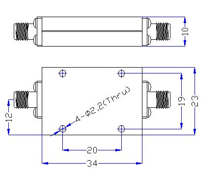 DC-4.5GHz, Rejection: 60dB @ 5.1~13.7GHz, Low Pass Cavity Filter OLP-4500-B 01