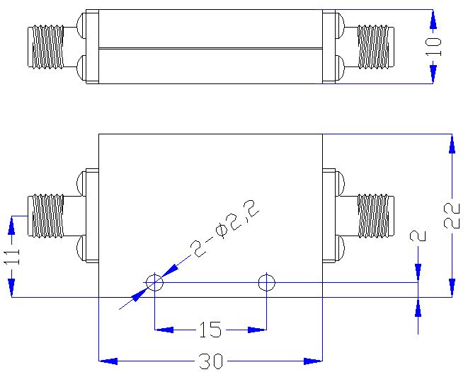 DC-7.0GHz, Rejection ≥40dB @ 7.8-15GHz, Low Pass Cavity Filter OLP-7000