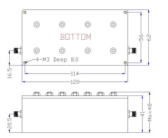 Bandpass Filter From 880MHz To 915MHz With SMA-Female Connectors