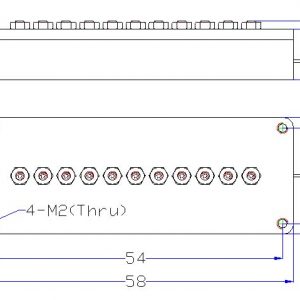Bandpass Filter From 9.3GHz To 9.3GHz With SMA-Female Connectors dimensions
