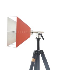 Broadband dual ridged horn antenna, frequency ranges from 0.8-12GHz, 10.5dBi Gain