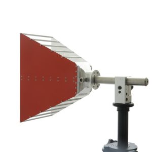 Broadband dual ridged horn antenna, frequency ranges from 0.8-12GHz, 10.5dBi Gain