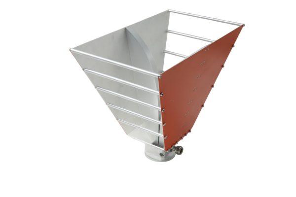 Broadband dual ridged horn antenna, frequency ranges from 0.8-12GHz, 10.5dBi Gain