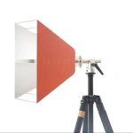 Broadband dual ridged horn antenna 0.6-9GHz, 10.5dBi Gain