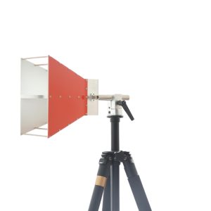 Broadband dual ridged horn antenna, frequency ranges from 0.8-8GHz, 10.5dBi Gain