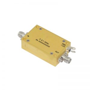 Ultra Wide Band Low Noise Amplifier From 0.1GHz to 3GHz With a Nominal 35dB Gain NF 2.5dB SMA Connectors