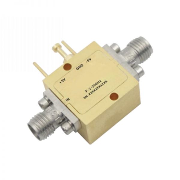 Ultra Wide Band Low Noise Amplifier From 2GHz to 20GHz With a Nominal 14dB Gain NF 2.5dB SMA Connectors