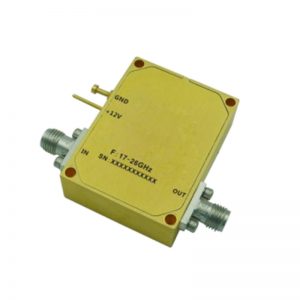Ultra Wide Band Low Noise Amplifier From 18GHz to 20.9GHz With a Nominal 34dB Gain NF 2.7dB SMA Connectors