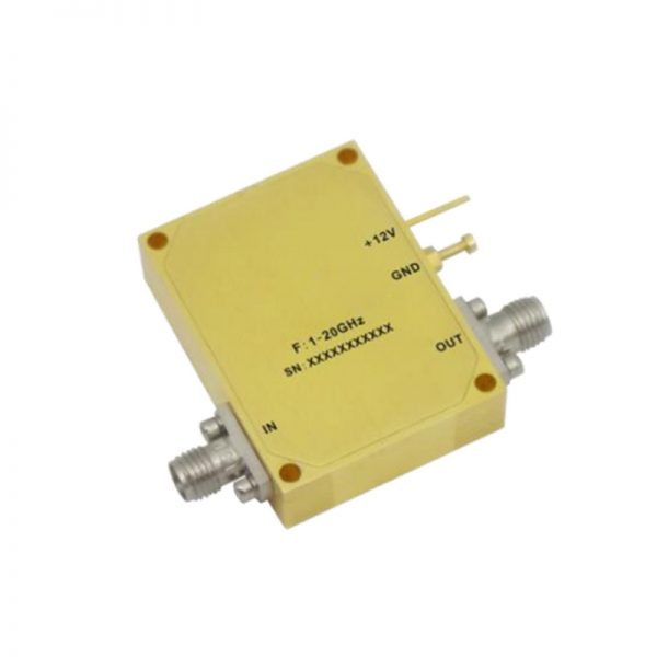 Ultra Wide Band Low Noise Amplifier From 1GHz to 20GHz With a Nominal 30dB Gain NF 9dB SMA Connectors