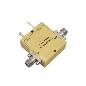 Ultra Wide Band Low Noise Amplifier From 1.55GHz to 1.6GHz With a Nominal 38dB Gain NF 1.2dB SMA Connectors