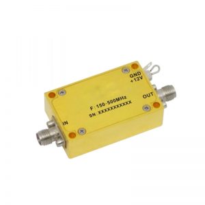 Ultra Wide Band Low Noise Amplifier From 0.15GHz to 0.5GHz With a Nominal 26dB Gain NF 0.7dB SMA Connectors