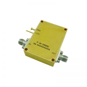 Ultra Wide Band Low Noise Amplifier From 20GHz to 34GHz With a Nominal 45dB Gain NF 2dB 2.92mm Connectors