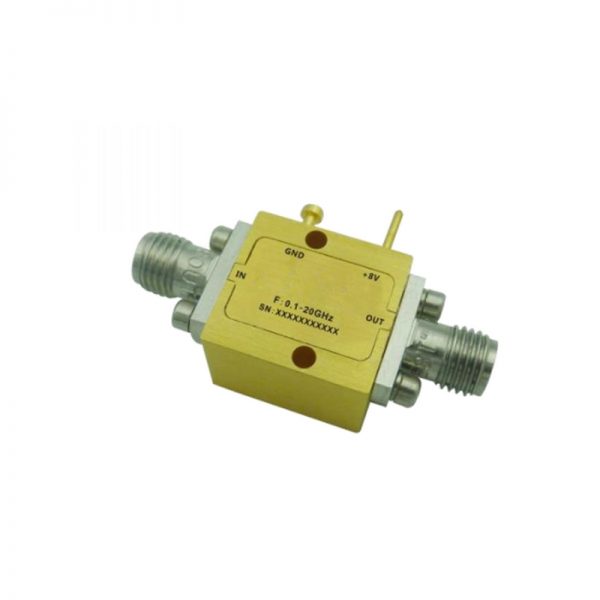 Ultra Wide Band Low Noise Amplifier From 0.1GHz to 20GHz With a Nominal 20dB Gain NF 3.5dB SMA Connectors