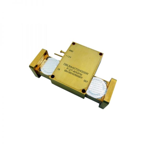 Ultra Wide Band Low Noise Amplifier From 27GHz to 40GHz With a Nominal 35dB Gain NF 3dB WR28 Connectors
