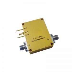 Ultra Wide Band Low Noise Amplifier From 17GHz to 27GHz With a Nominal 38dB Gain NF 2.5dB SMA Connectors