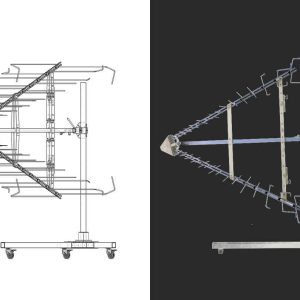 EMC Stacked Logarithmic-Periodic Test-Antenna