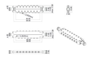 Band pass Filter From 17.384~23.576GHz OBP-20480-6192 With SMA-Female Connectors Band pass Filter From 17.384~23.576GHz OBP-20480-6192 With SMA-Female Connectors