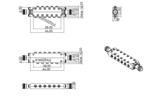Bandpass Filter From 44~52GHz OBP-480000-8000 With SMA-Female Connectors Bandpass Filter From 44~52GHz OBP-480000-8000 With SMA-Female Connectors