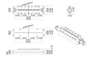 Band pass Filter From 24~26GHz OBP-250000-2000 With SMA-Female Connectors Band pass Filter From 24~26GHz OBP-250000-2000 With SMA-Female Connectors