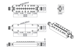 Band pass Filter From 24~26GHz OBP-258750-3250 With SMA-Female Connectors Band pass Filter From 24~26GHz OBP-258750-3250 With SMA-Female Connectors