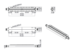 Band pass Filter From 37 ~40GHz OBP-38500-3000 With SMA-Female Connectors Band pass Filter From 37 ~40GHz OBP-38500-3000 With SMA-Female Connectors