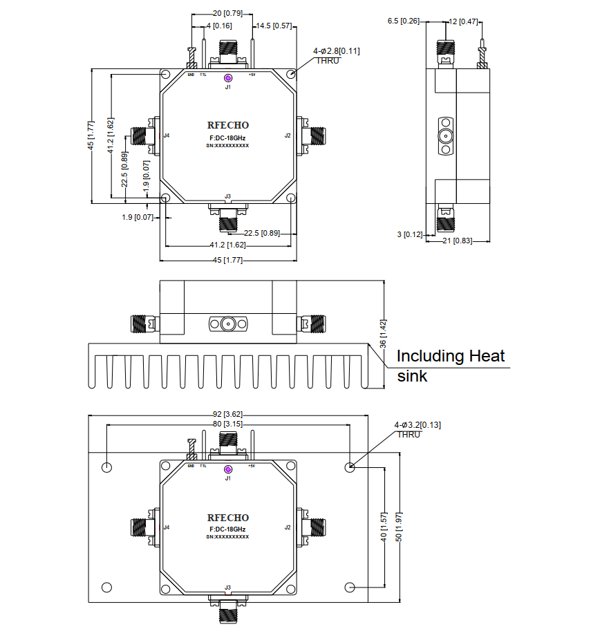 Absorptive Coaxial   DPDT Switch  DC - 18GHz .ODS0400001800A