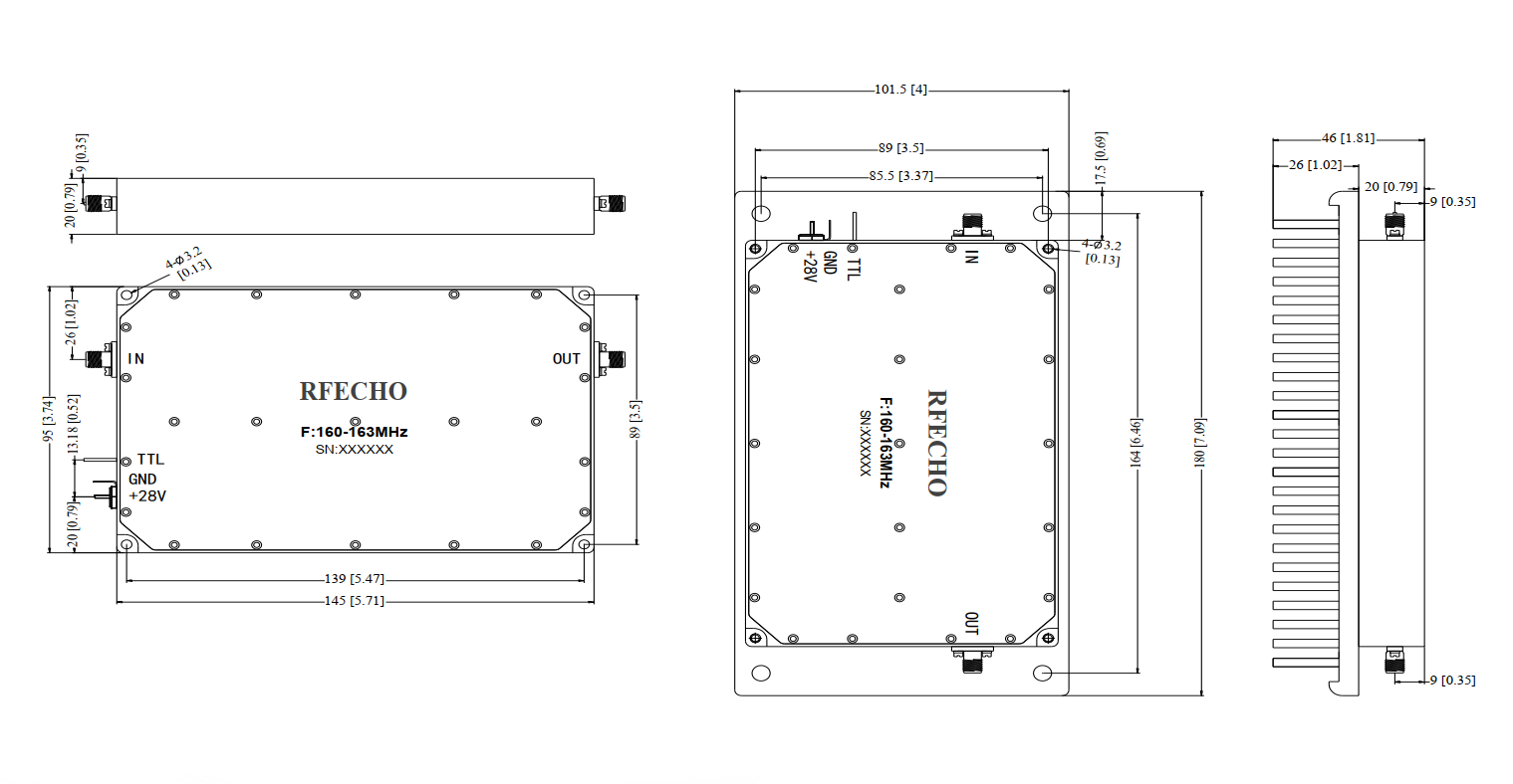 Power Amplifier . 160MHz~163MHz . OPA4300160016A