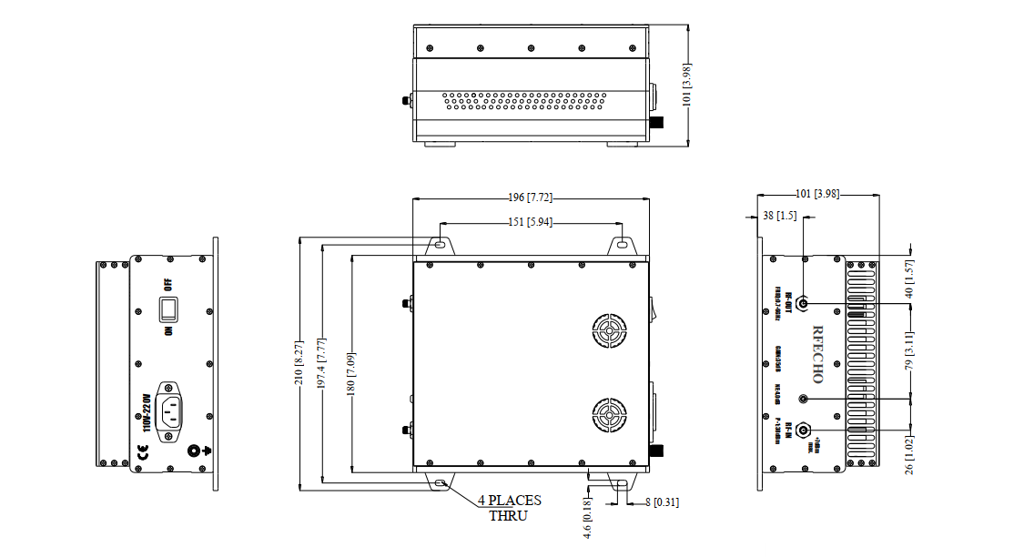 Ultra Wide Band A/C Amplifier . 0.7GHz~ 6GHz . OACPA00700600A