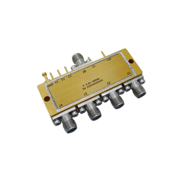 Absorptive Coaxial   SP4T Switch from 0.02GHz to 18GHz .OSA0400021800F
